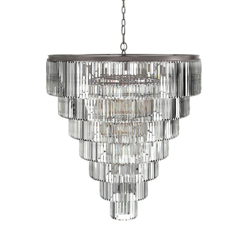 Cara Tiered Round Glass Chandelier