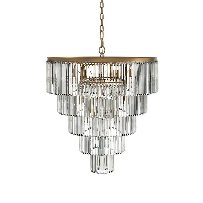 Cara Tiered Round Glass Chandelier