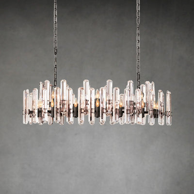 Blooming Prism Linear Chandelier 54"