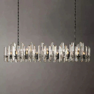 Blooming Prism Linear Chandelier 72"