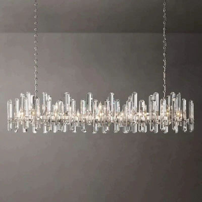 Blooming Prism Linear Chandelier 72"