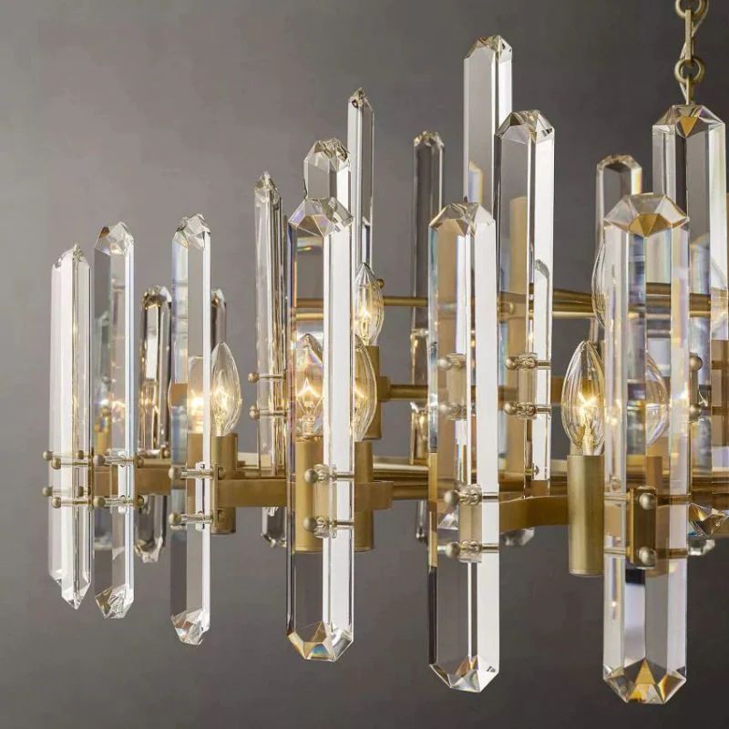 Blooming Prism Linear Chandelier 72"