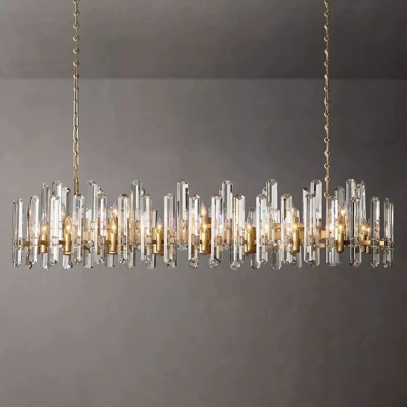 Blooming Prism Linear Chandelier 72"