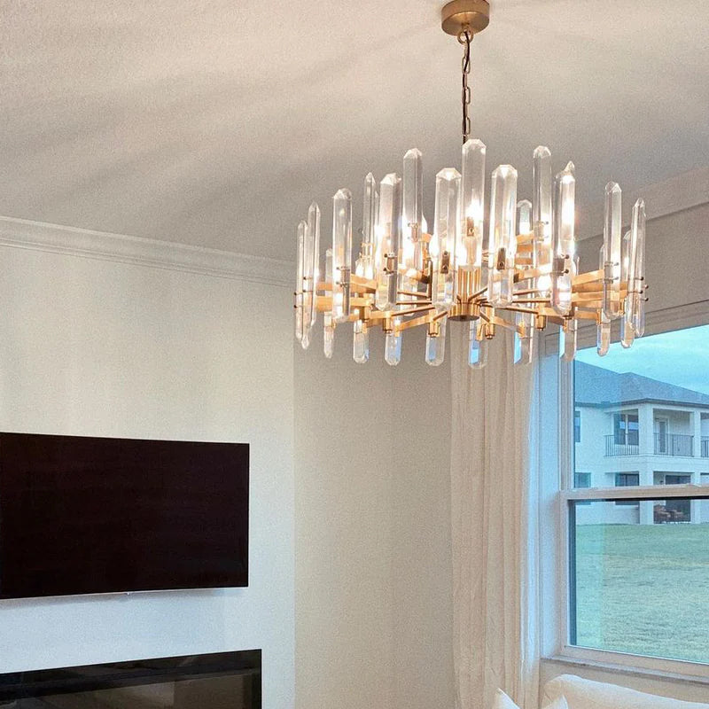 Blooming Prism Round Chandelier 24"