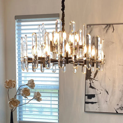 Blooming Prism Round Chandelier 24"