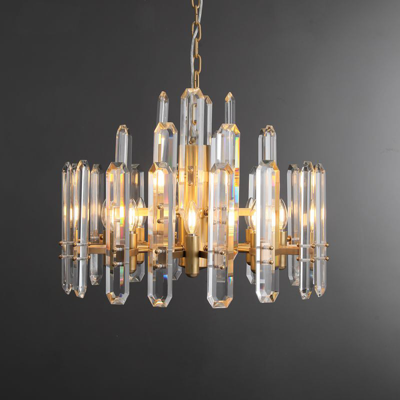 Blooming Prism Round Chandelier 24"