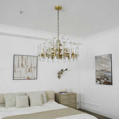 Blooming  Prism Round Chandelier 36"