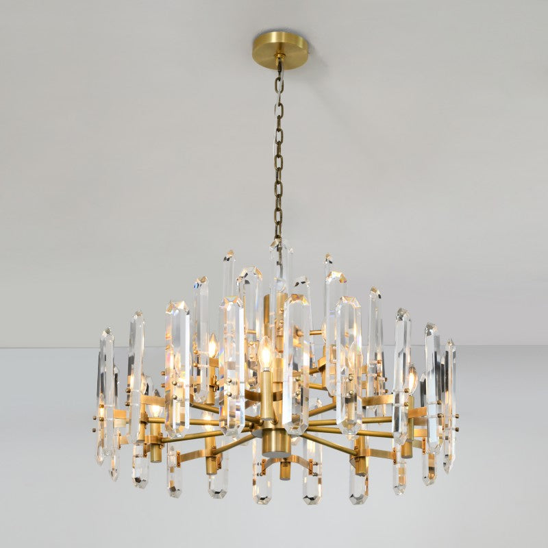 Blooming  Prism Round Chandelier 36"