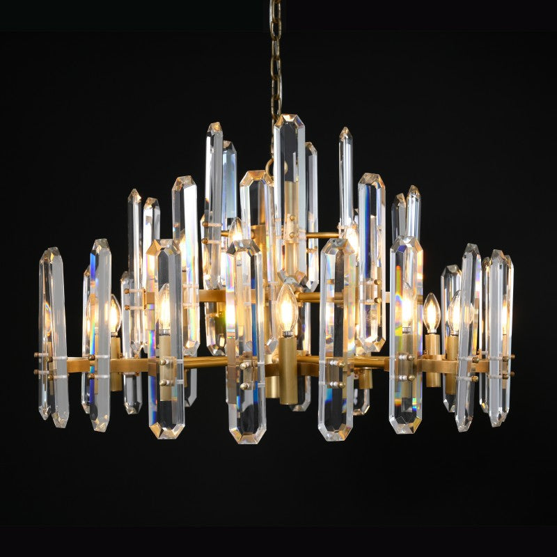Blooming  Prism Round Chandelier 36"