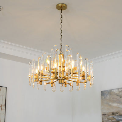 Blooming  Prism Round Chandelier 36"