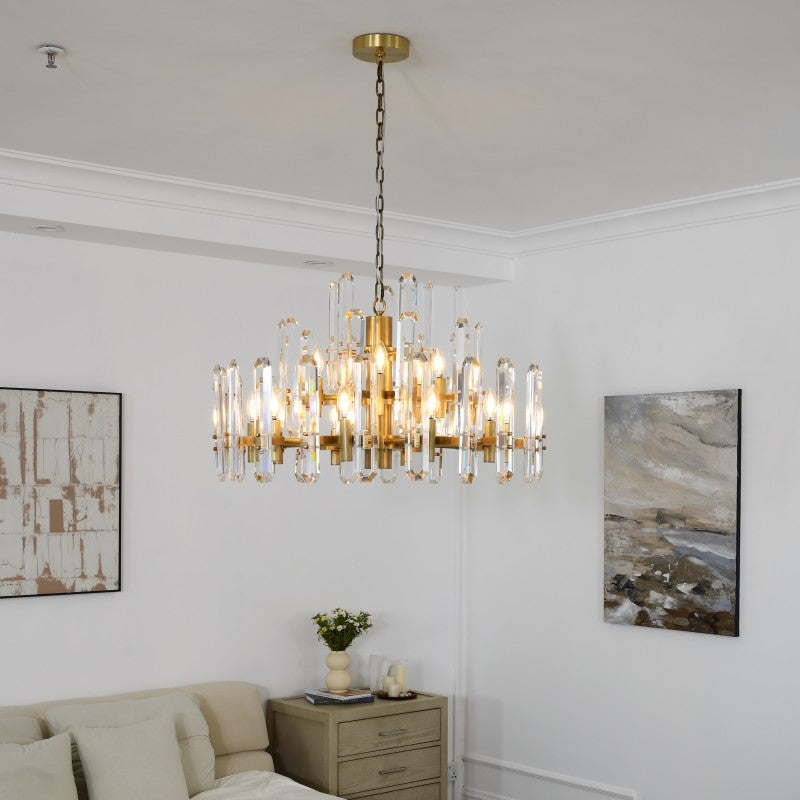 Blooming  Prism Round Chandelier 36"