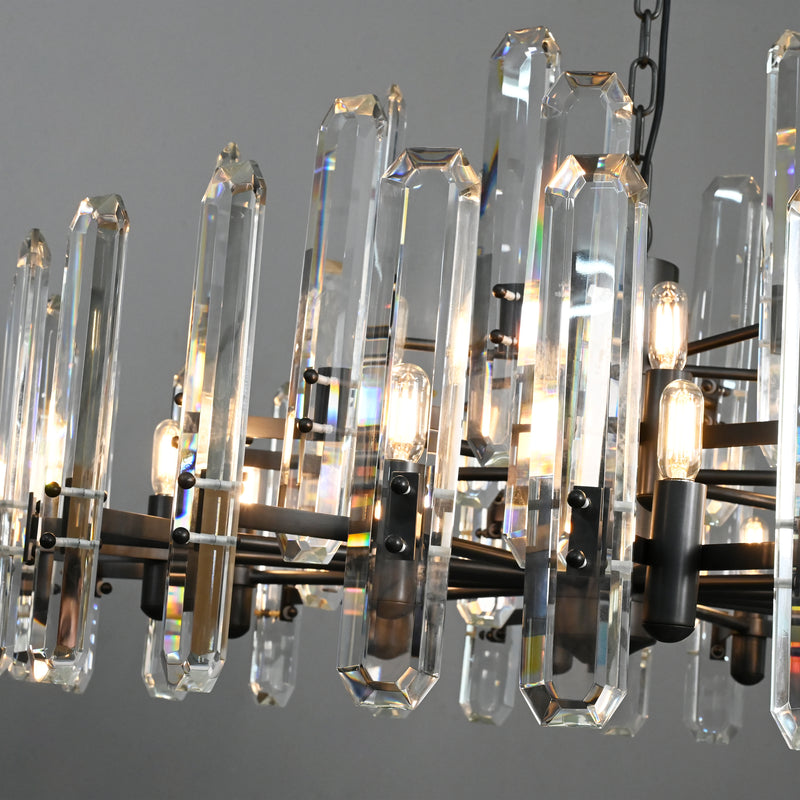 Blooming Prism Round Chandelier 48"