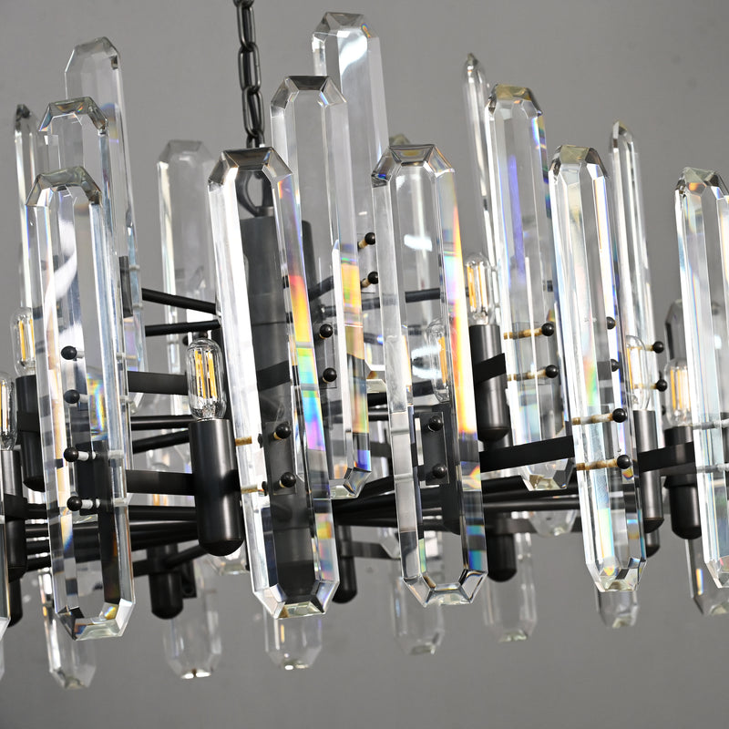 Blooming Prism Round Chandelier 48"