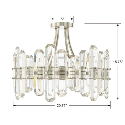 Bolton 4 Lights Semi Flush Mount