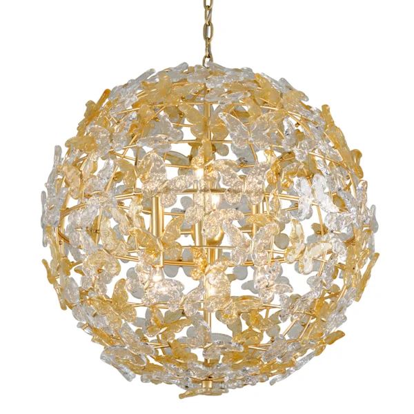 Butterfly 8 Lights Crystal Chandelier