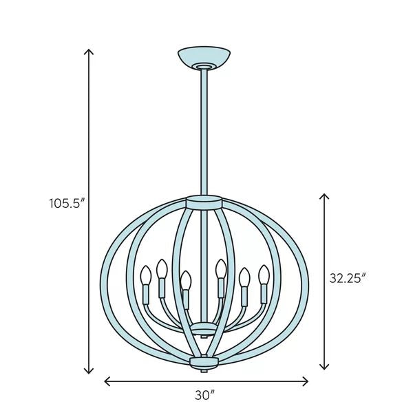 Butterfly 8 Lights Crystal Chandelier