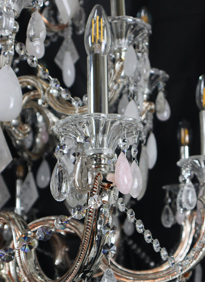 Antique  30 Lights Pure Rock Crystal Chandelier