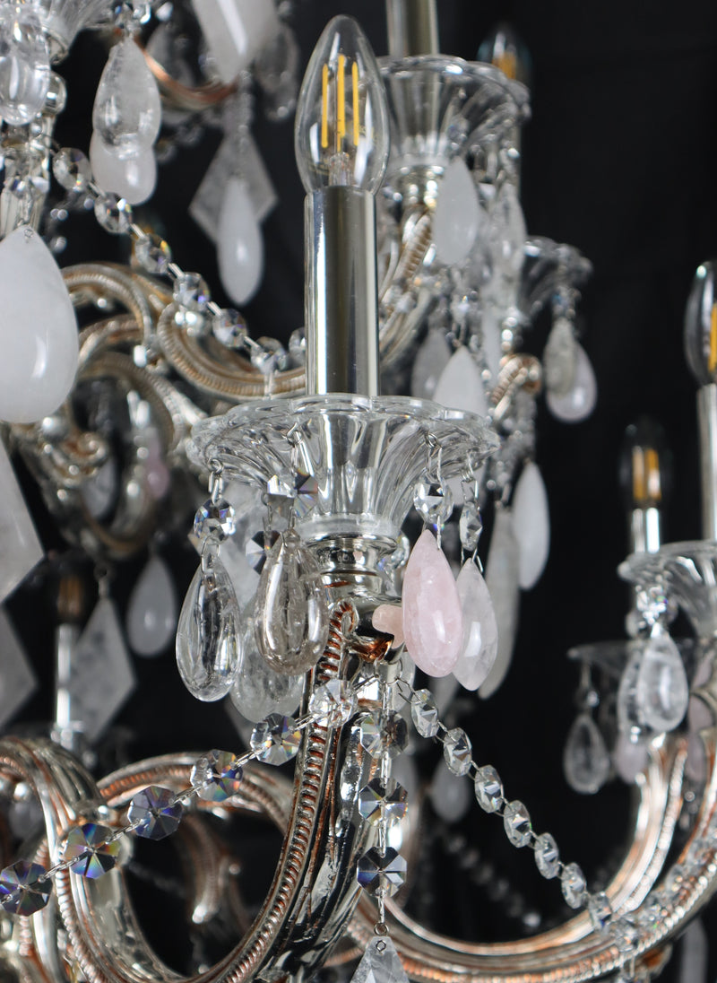 Antique  30 Lights Pure Rock Crystal Chandelier