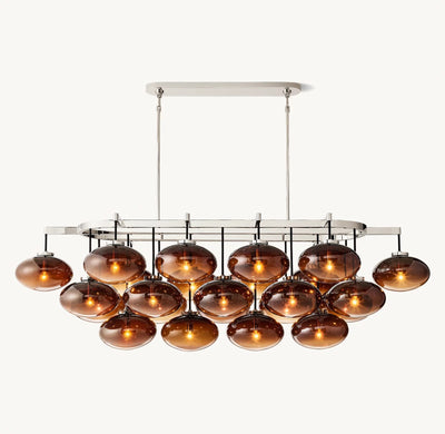 Cabrite Glass Linear Chandelier 72"
