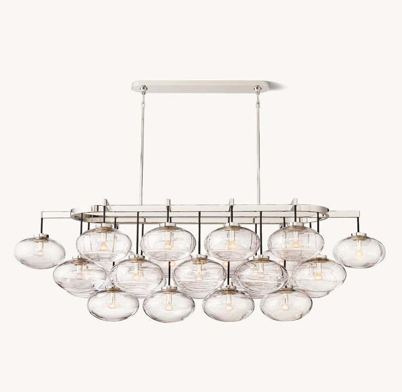 Cabrite Glass Linear Chandelier 72"