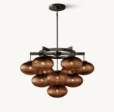 Cabrite Glass Round Chandelier 36"