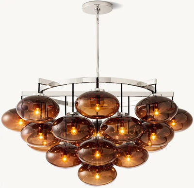 Cabrite Glass Round Chandelier 48"