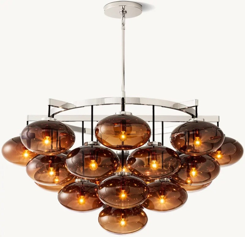 Cabrite Glass Round Chandelier 48"