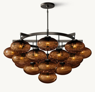 Cabrite Glass Round Chandelier 48"