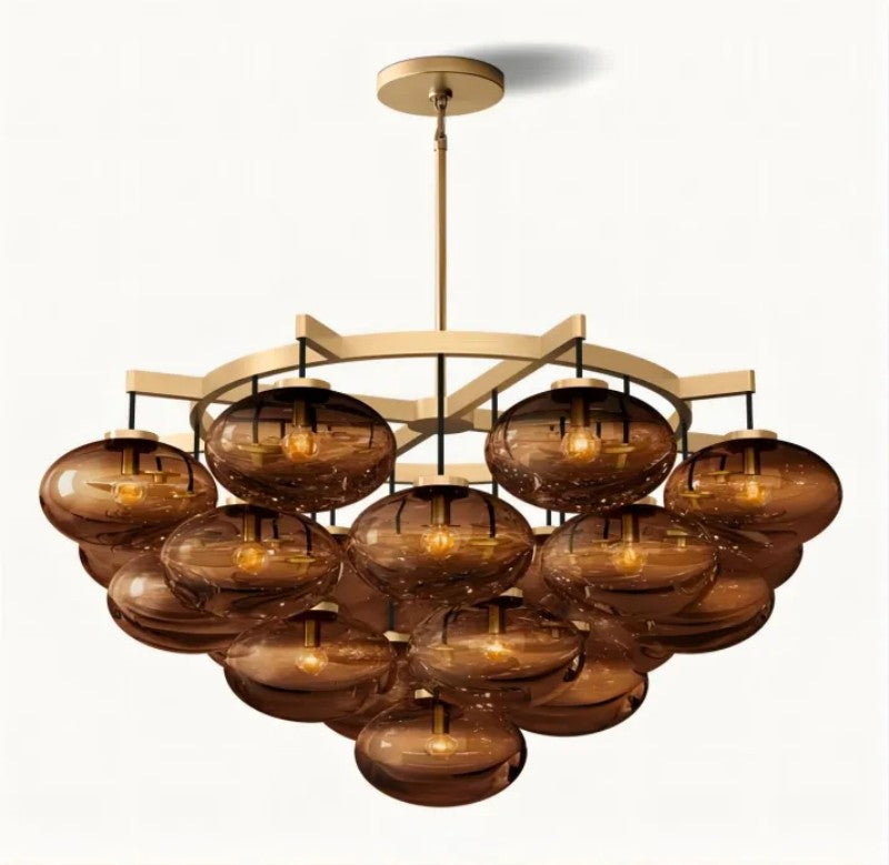 Cabrite Glass Round Chandelier 48"