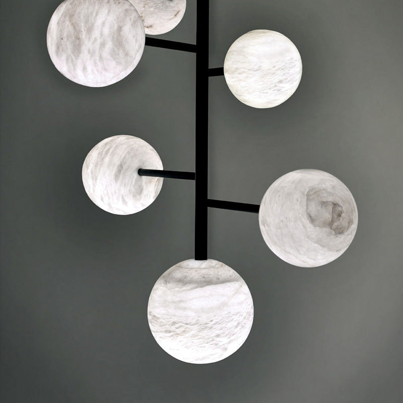 Alabaster  Carol Sphere Modern Artistic Chandelier Light