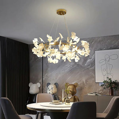 Ginkgo Ceramic Circle Chandelier