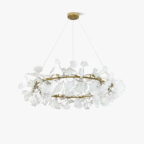 Ginkgo Ceramic Circle Chandelier