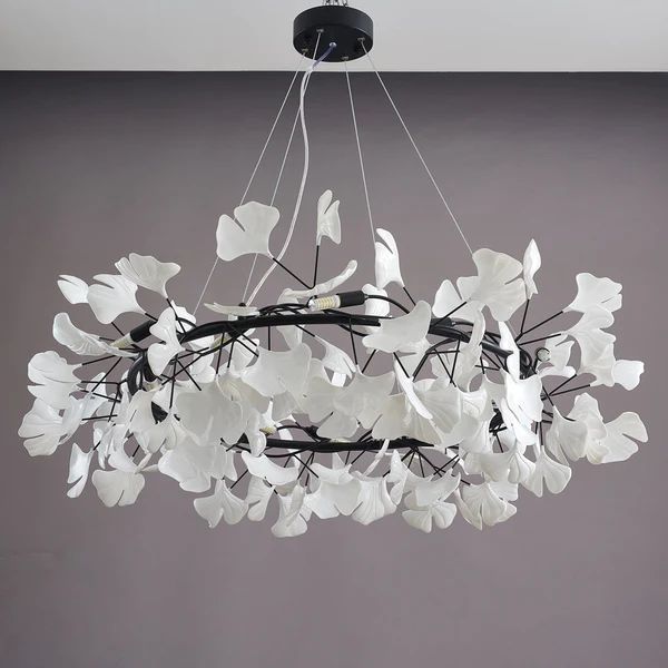 Ginkgo Ceramic Circle Chandelier