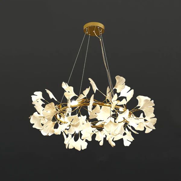 Ginkgo Ceramic Circle Chandelier