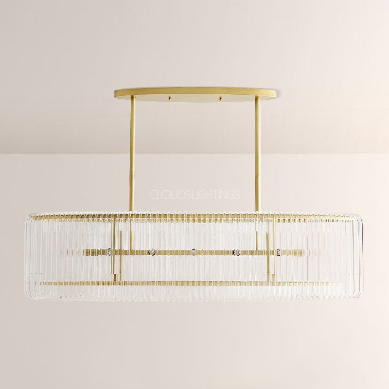 Channel Glass Chandelier 51"W