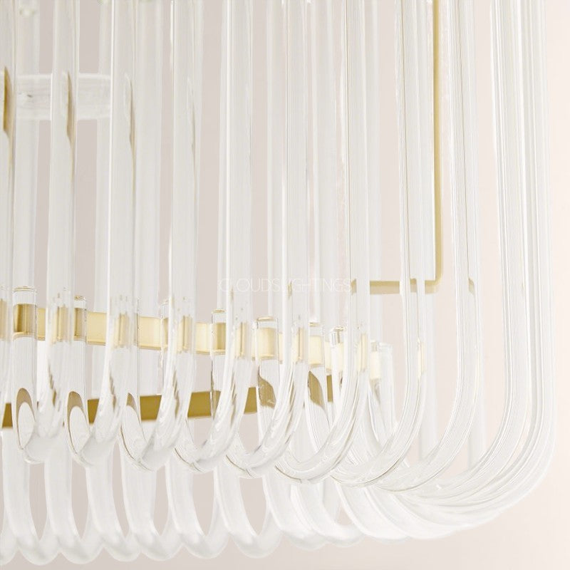 Channel Glass Chandelier 51"W