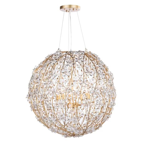 Cherish 8 Lights Spherical Chandelier 30"D