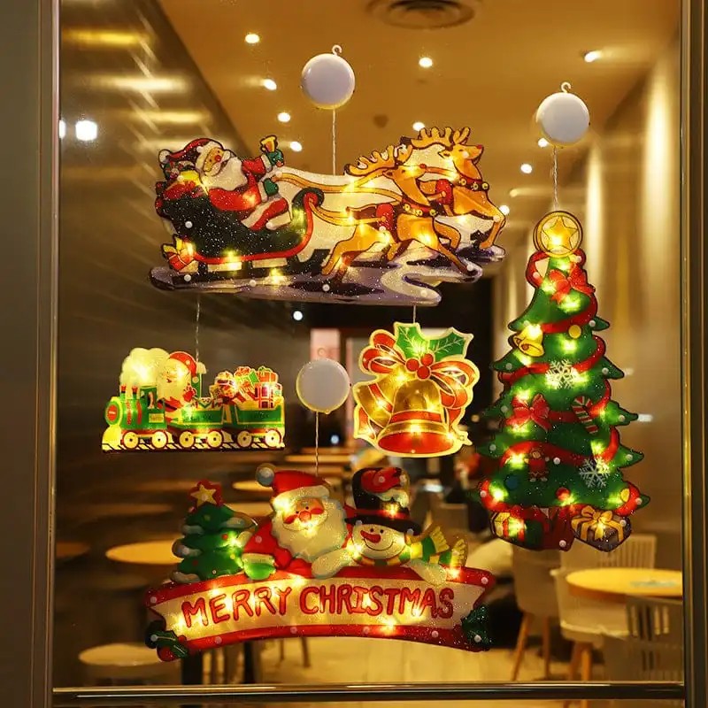 Christmas Window Suction LED Hanging Light