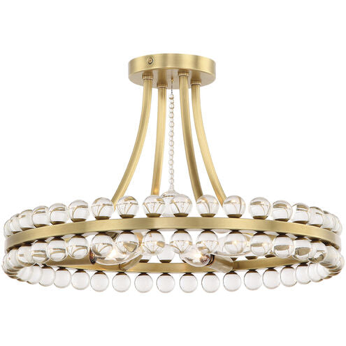 Clover 4 Light Semi Flush Ceiling Light 18"