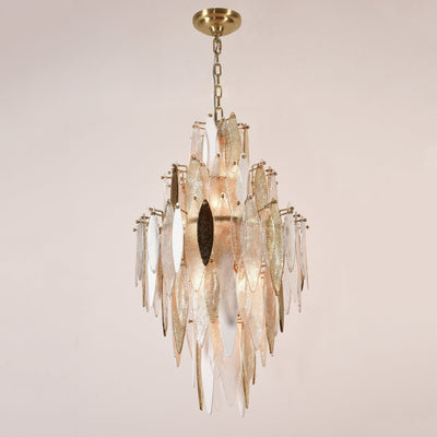 Ailin Empire Tiered Oval Glass Chandelier