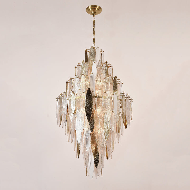 Ailin Empire Tiered Oval Glass Chandelier