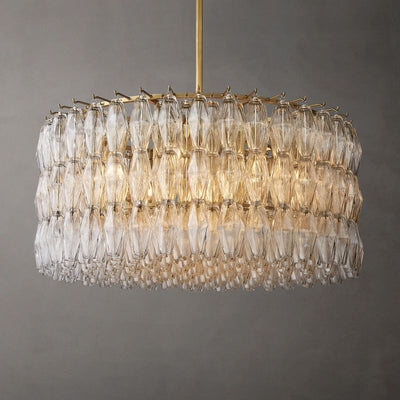 Evelyn Crystal Round Chandelier 37"