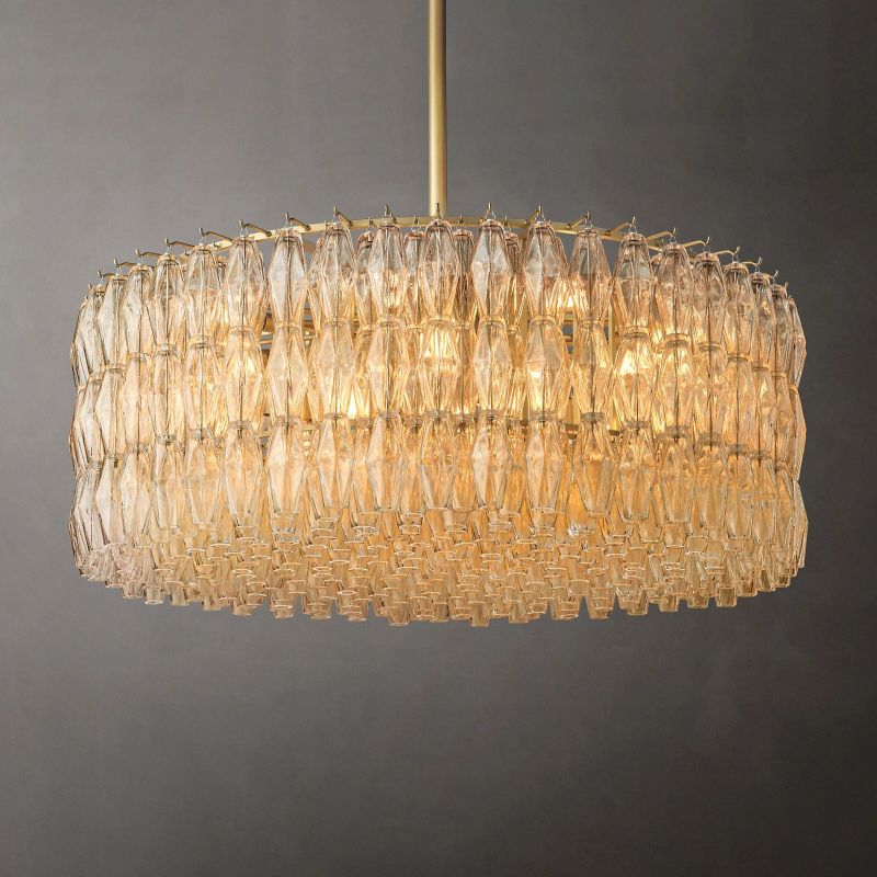 Evelyn Crystal Round Chandelier 47"