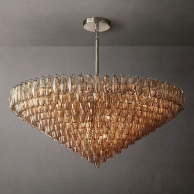 Evelyn Crystal Tiered Round Chandelier 62"