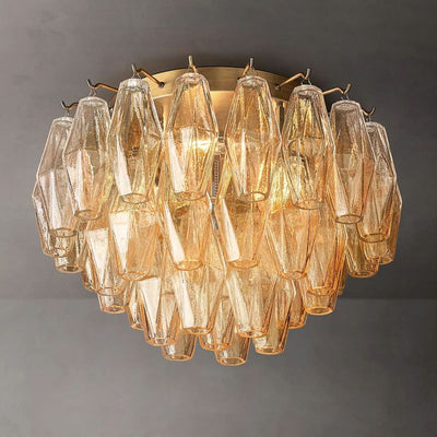 Evelyn Glass Flush mount Ceiling Light 17"