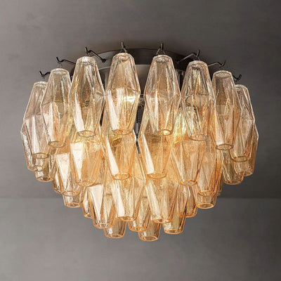 Evelyn Glass Flush mount Ceiling Light 17"