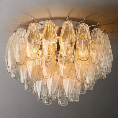 Evelyn Glass Flush mount Ceiling Light 17"