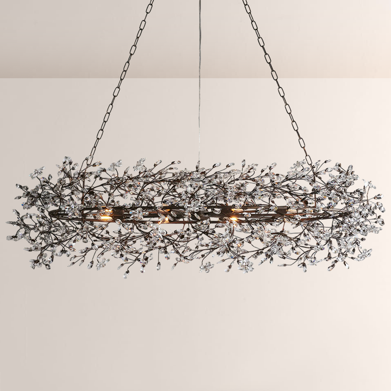 Fiore Crystal Oval Chandelier