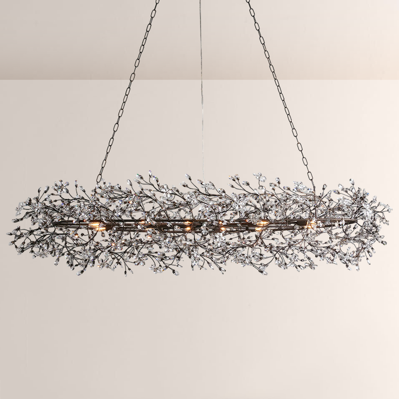 Fiore Crystal Oval Chandelier