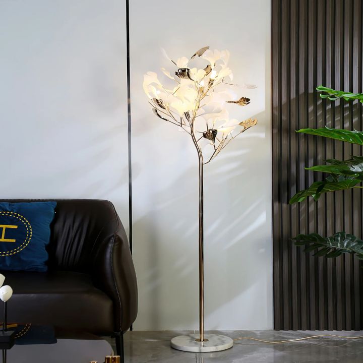 Gingko Ceramic Leaf Floor Lamp